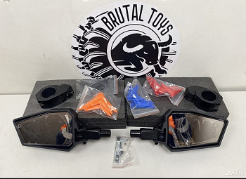 Зеркала универсальные для мототехники (цветные поворотники)